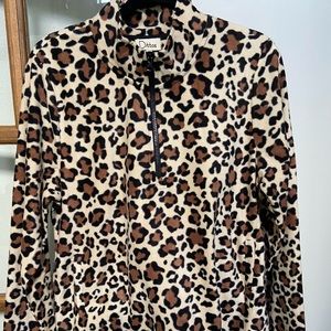 Animal print fleece jacket